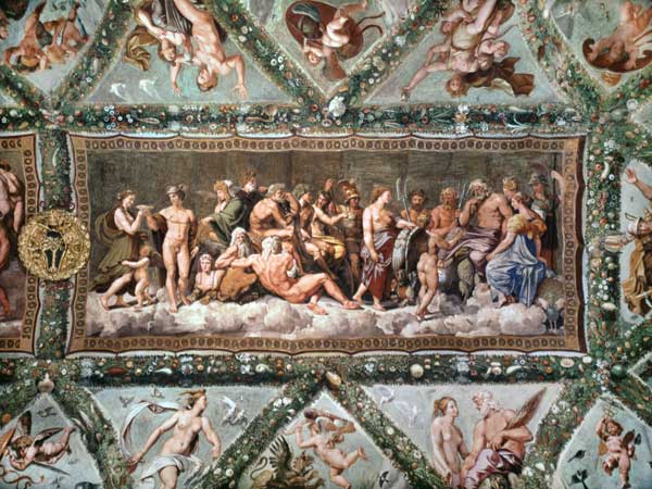 The Council of the Gods, ceiling painting of the Courtship and Marriage of Cupid and Psyche a Raffaello Sanzio
