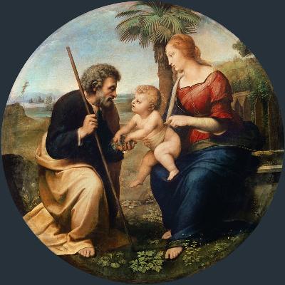 Sacra famiglia con palma