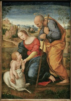 Raphael / Holy Family with lamm / 1504
