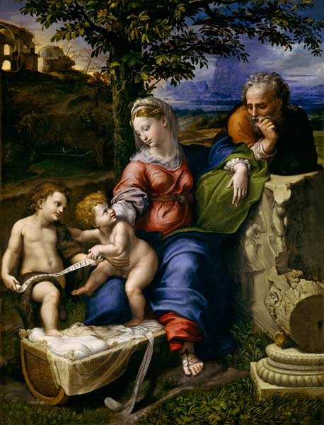 The Holy Family of the Oak Tree a Raffaello Sanzio