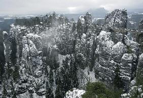 Sächsische Schweiz im Schnee