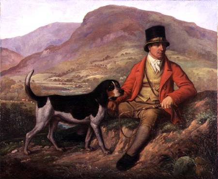 Portrait of John Peel (1776-1854) with one of his hounds a Ramsey Richard Reinagle