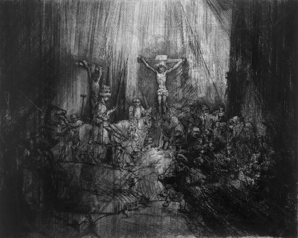 Die drei Kreuze a Rembrandt van Rijn