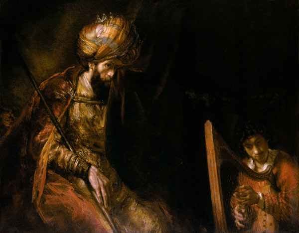 David plays in front of Saul a Rembrandt van Rijn