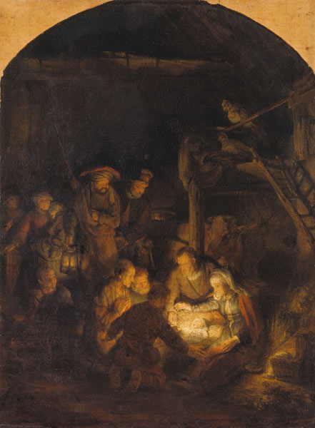 Rembrandt, Anbetung der Hirten a Rembrandt van Rijn