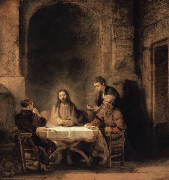 Christ in Emmaus a Rembrandt van Rijn