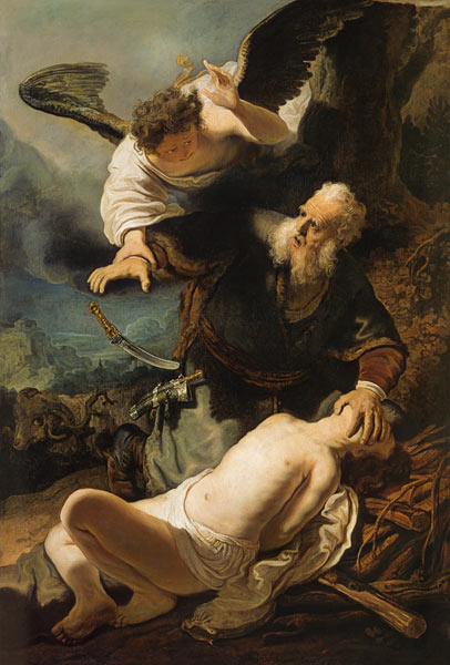 Sacrifice of Isaak a Rembrandt van Rijn