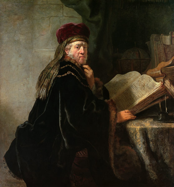 Rembrandt, Gelehrter im Studierzimmer a Rembrandt van Rijn