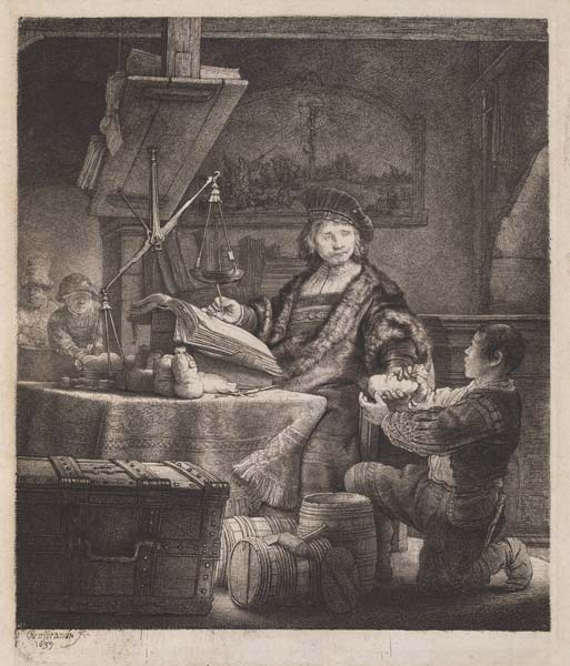 Jan Uytenbogaert, the Goldweigher a Rembrandt van Rijn