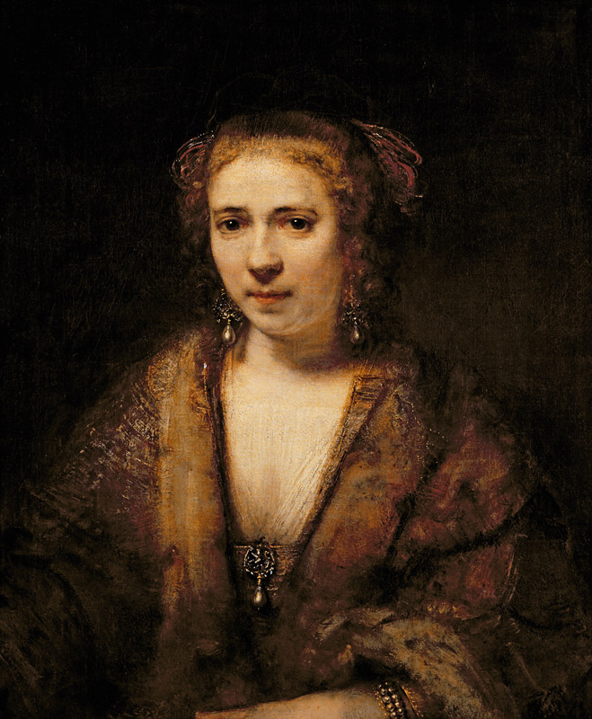 Portrait of Hendrikje Stoffels (1625-63) (oil on canvas) a Rembrandt van Rijn