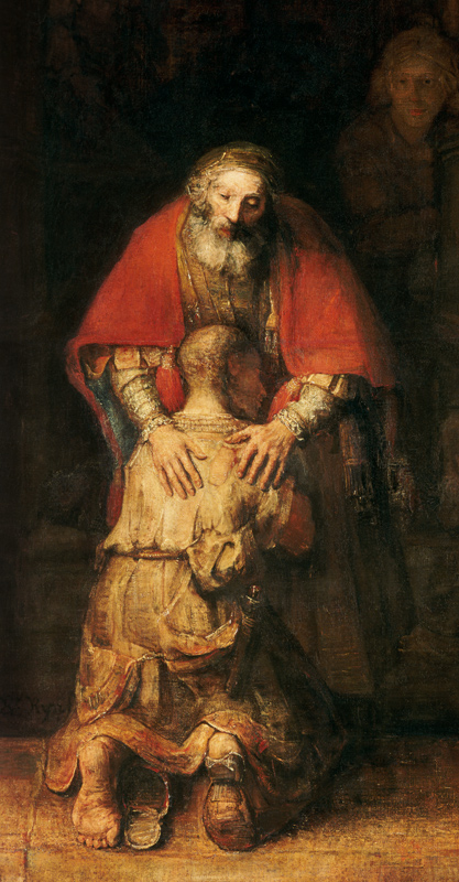 Return of the Prodigal Son (detail) a Rembrandt van Rijn