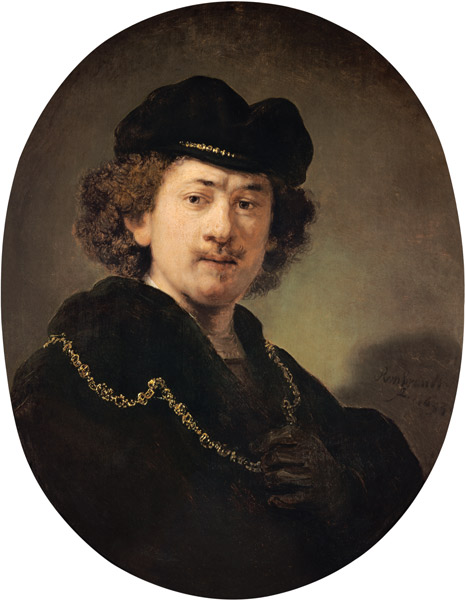 Self-portrait with the golden chain a Rembrandt van Rijn