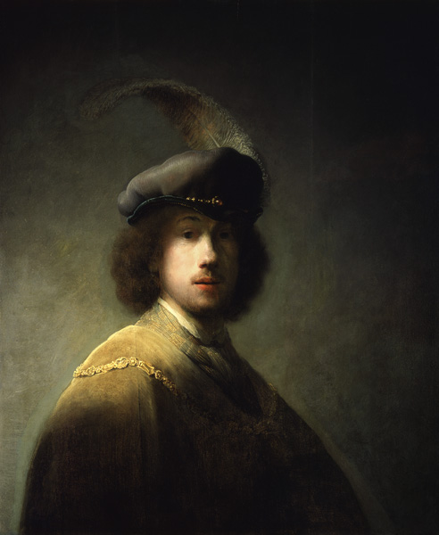 Self-Portrait, Aged 23 a Rembrandt van Rijn