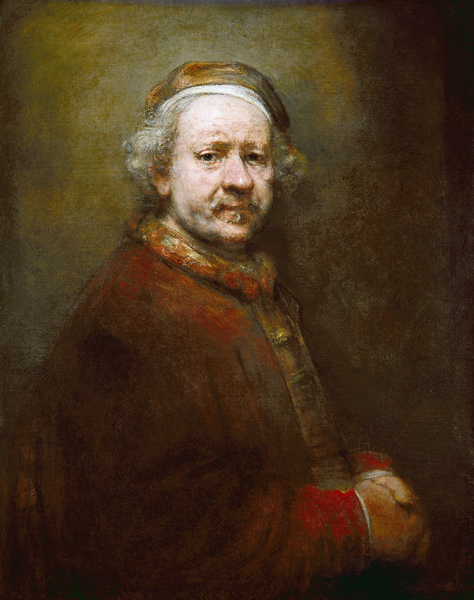 Self Portrait in at the Age of 63, 1669 (oil on canvas) a Rembrandt van Rijn