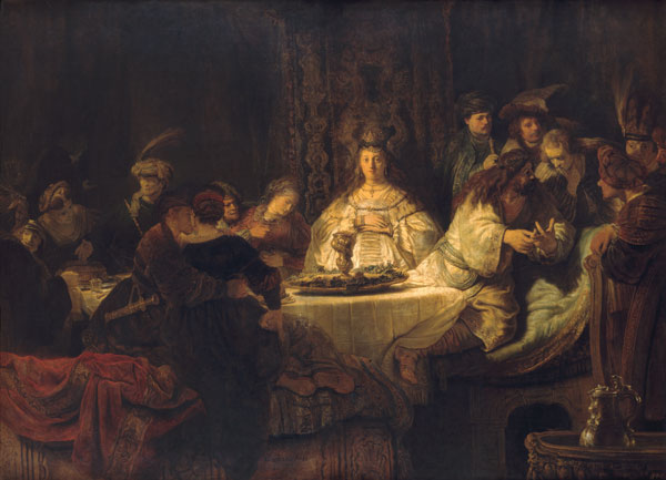 Simson at the wedding panel a Rembrandt van Rijn
