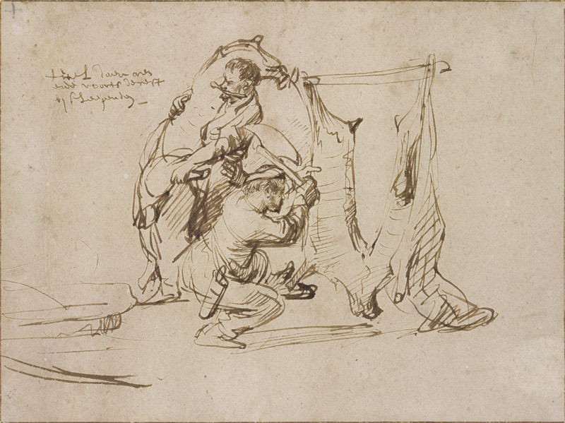 Two butchers a Rembrandt van Rijn