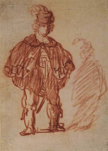 An Actor Standing a Rembrandt van Rijn