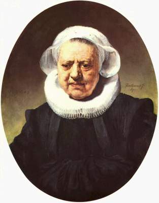 Portrait of a 83-year-old woman a Rembrandt van Rijn