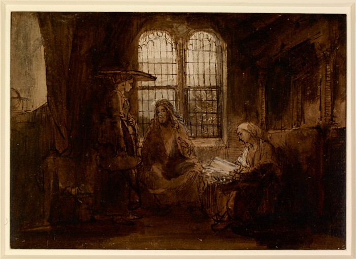 Christ Conversing with Martha and Mary a Rembrandt van Rijn