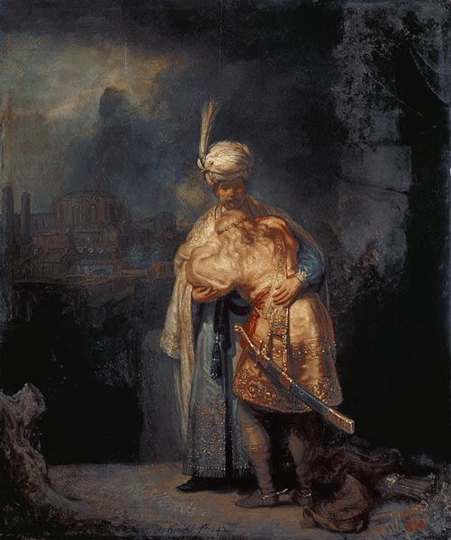 David's Farewell to Jonathan a Rembrandt van Rijn