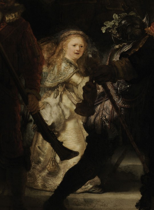 The Night Watch (Detail) a Rembrandt van Rijn