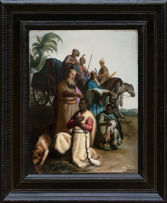 The baptism of the Eunuch a Rembrandt van Rijn