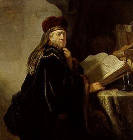 The scholar (or: Age rabbi) a Rembrandt van Rijn