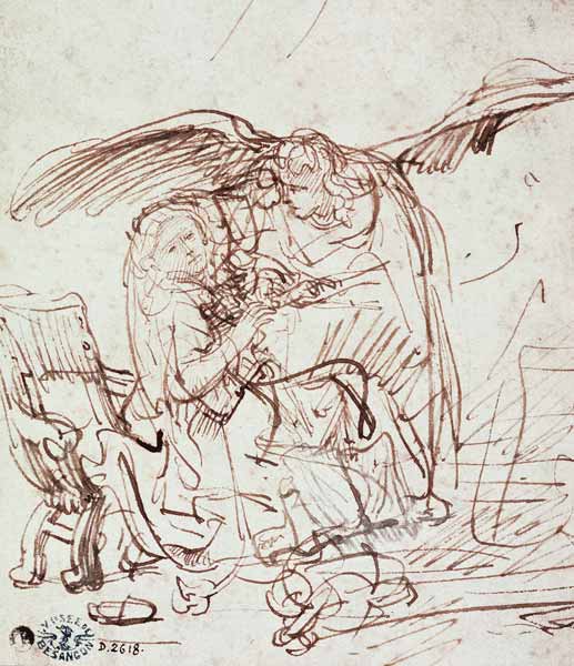 Annunciation a Rembrandt van Rijn