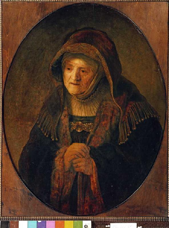 The mother of the artist as a prophet Hannah. a Rembrandt van Rijn