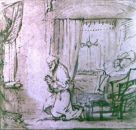 St. Peter's Prayer before the Raising of Tabitha a Rembrandt van Rijn