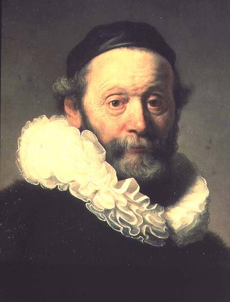 Portrait of Johannes Uyttenbogaert (detail) a Rembrandt van Rijn