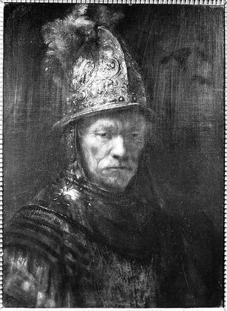 Portrait of a Man with a Golden Helmet a Rembrandt van Rijn