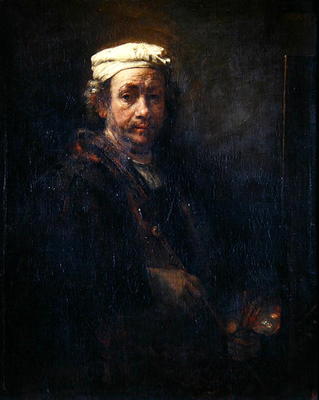 Portrait of the Artist at his Easel, 1660 (oil on canvas) a Rembrandt van Rijn