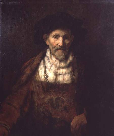 Portrait of an Old Man in Period Costume a Rembrandt van Rijn