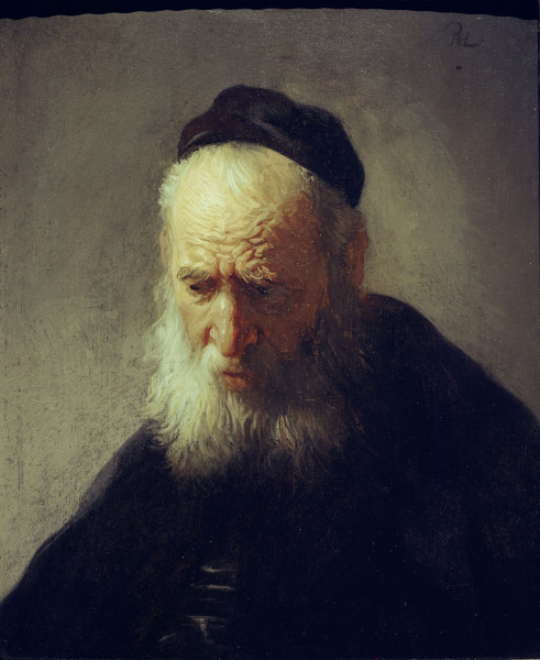 Rembrandt / Head of an old man a Rembrandt van Rijn