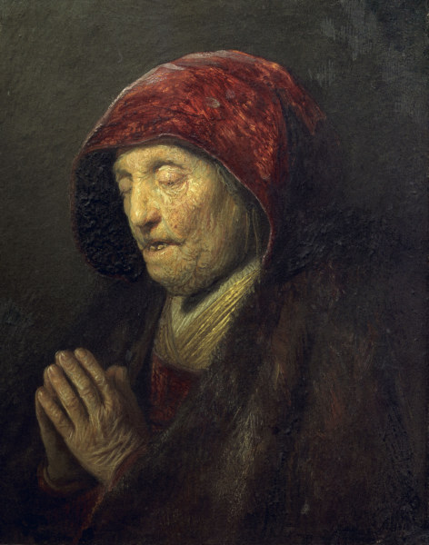 Rembrandt, Betende alte Frau a Rembrandt van Rijn