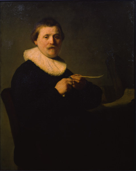 Rembrandt, Feder schneidender Mann a Rembrandt van Rijn