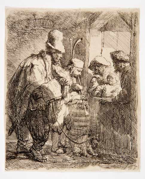 Die fahrenden Musikanten a Rembrandt van Rijn