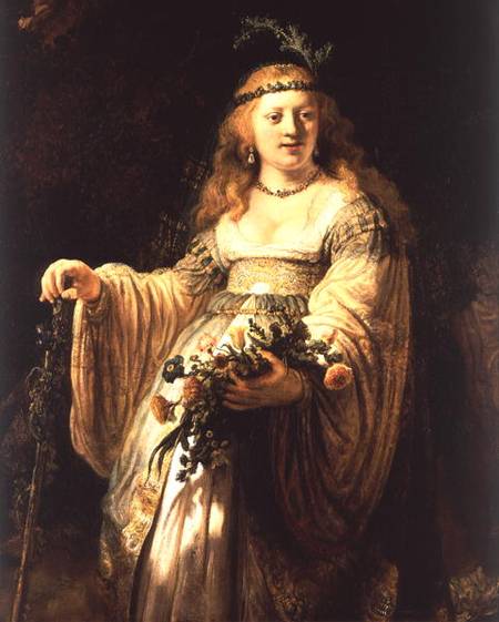 Saskia van Uylenburgh in Arcadian Costume a Rembrandt van Rijn