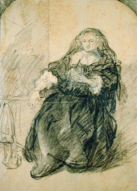 Seated Saskia with a letter in her left hand a Rembrandt van Rijn