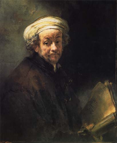 Self-portrait as Paulus a Rembrandt van Rijn