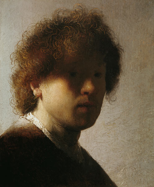 Self Portrait as a Young Man a Rembrandt van Rijn