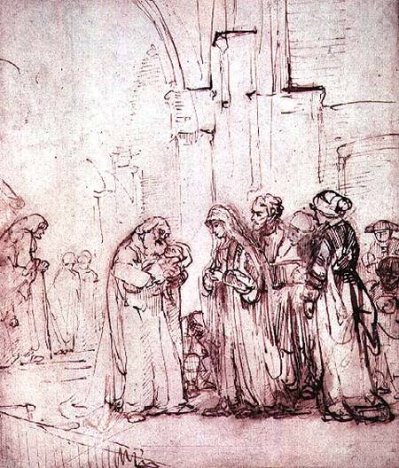 Simeon and Jesus in the Temple a Rembrandt van Rijn
