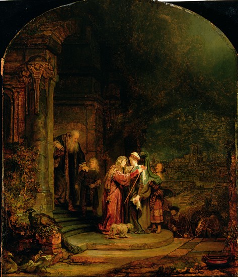 The Visitation a Rembrandt van Rijn