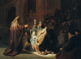 Rembrandt, Simeon im Tempel