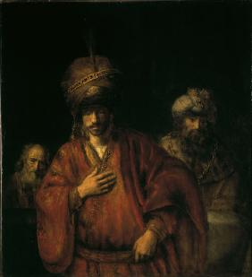 Haman in Disgrace/ Rembrandt/ c.1667/68