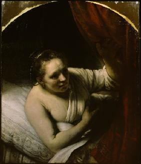 Rembrandt, Junge Frau im Bett