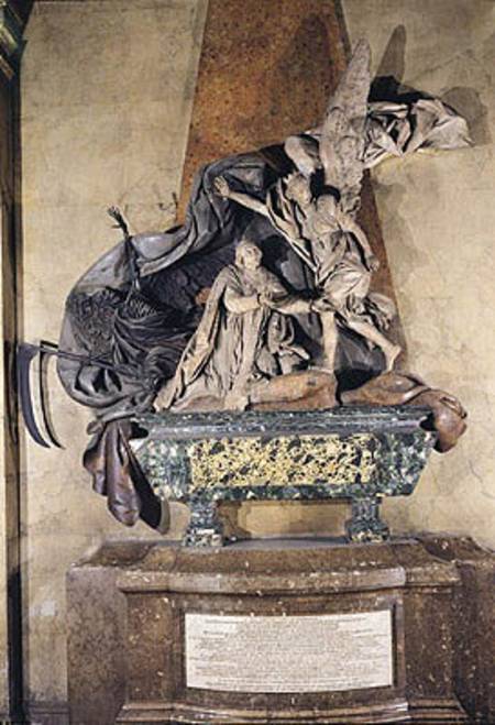 Tomb of Jean Baptiste Joseph Languet de Gergy (1675-1750) completed in 1753 (marble & stone) a Rene Michel Slodtz