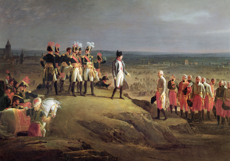 Napoleon I (1769-1821) Receiving General Mack (1752-1828) at the Surrender of Ulm, 20th October 1805 a Rene Theodore Berthon