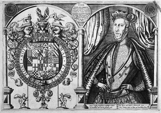 Thomas Howard, 4th Duke of Norfolk and his coat of arms a Renold Elstrack